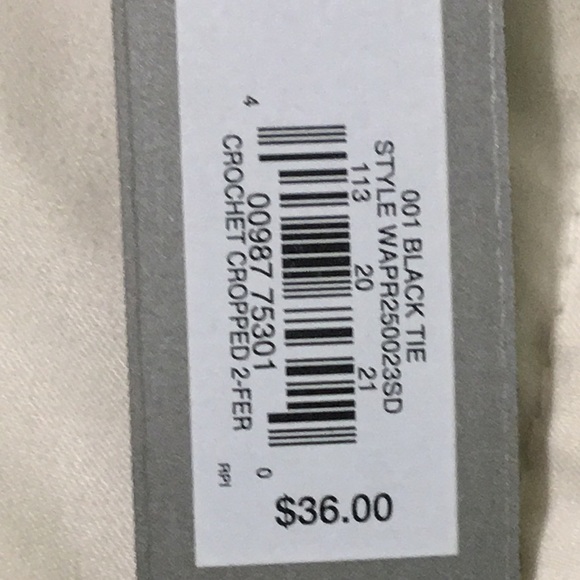 New NWT Apt 9 Black Tie Textured Stretch Circle Tank Top Shell S M - Picture 4 of 11